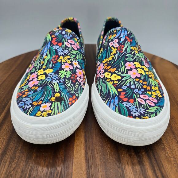 Keds x Rifle Paper Co Shoes Womens 11 Floral Double Decker Slip On Sneakers - Picture 3 of 8